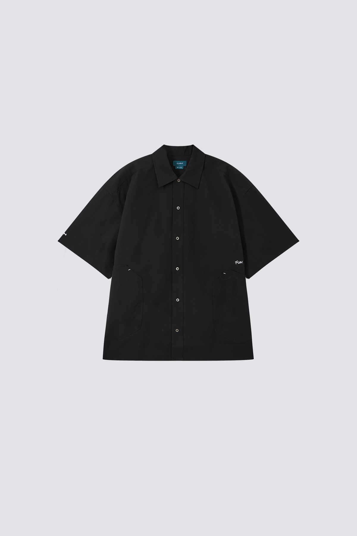 Seersucker Round Bottom Shirt｜Black｜Hong Kong Original Design
