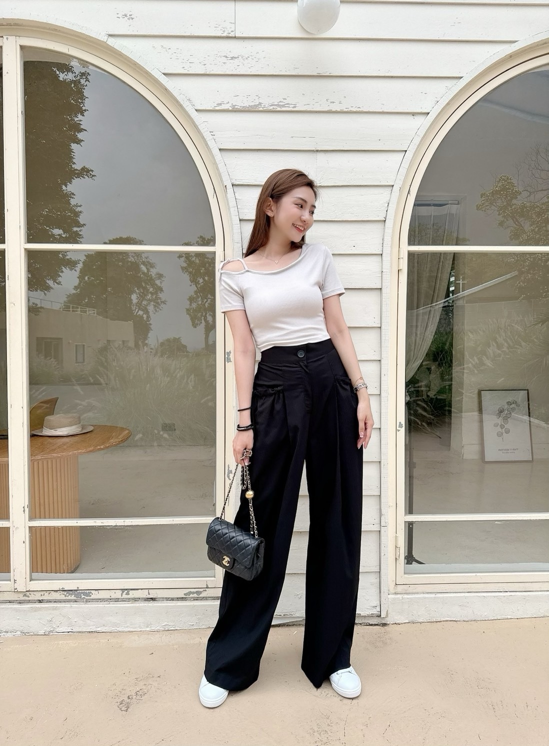 ［預購］🔥05.08春夏新品］💥闆娘穿去高雄～很解暑］🇰🇷正韓高腰後鬆緊腰側抽繩口袋薄款機能涼感寬褲（兩色/ Free Size）