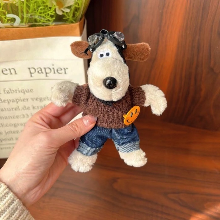 《50855》笑臉款毛衣飛行狗阿高鑰匙圈