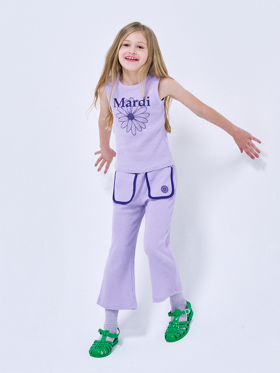 Mardi Mercredi KIDS SETUP WAFFLE AND WAFFLE FLARE_LAVENDER VIOLET
