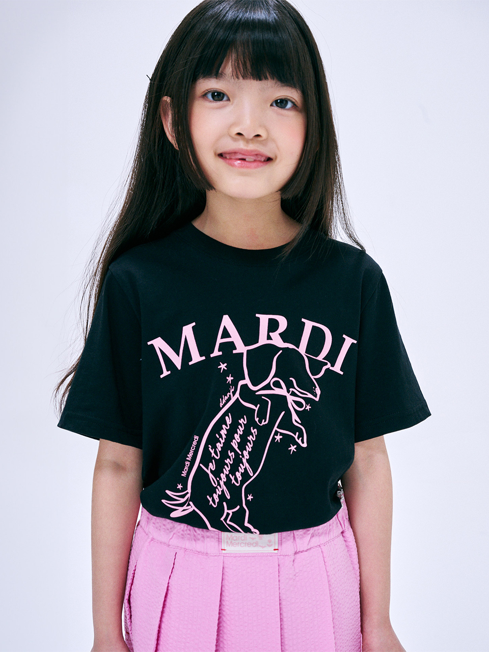 Mardi Mercredi KIDS TSHIRT SWING THE TAIL DDANJI_BLACK PINK