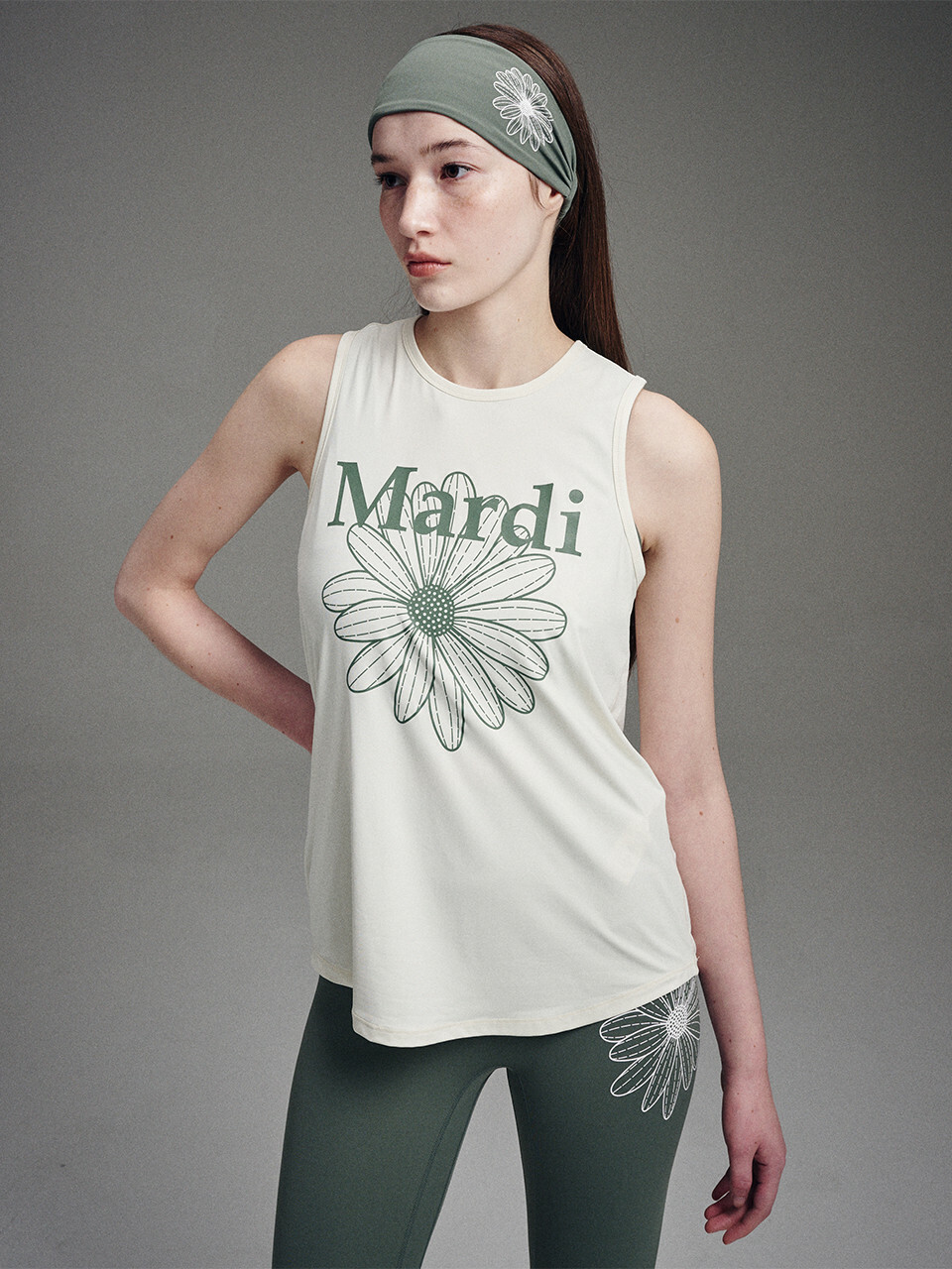 Mardi Mercredi Actif AIRLIFT Sleeveless Tank Top Flower
