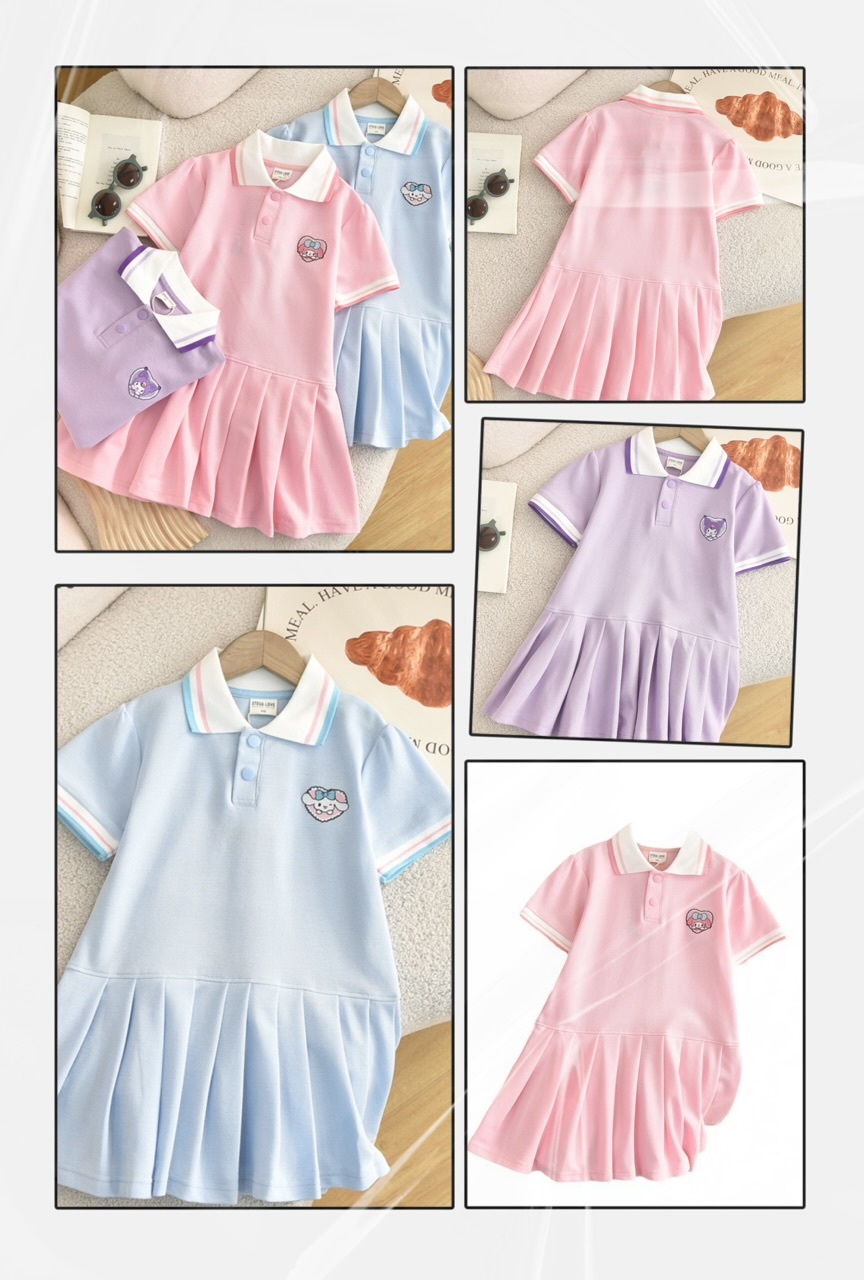 San*rio 主角糖果色Polo款連身裙-2400751