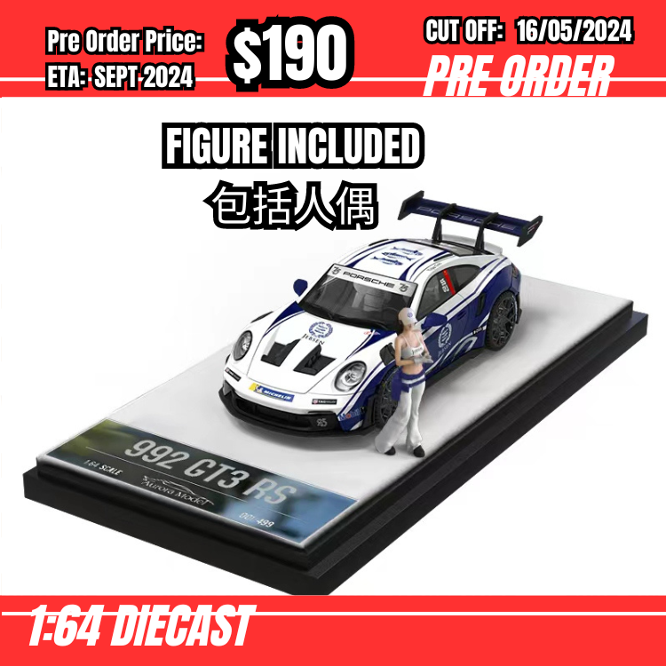 PO-$190 * Time Micro * 1:64 992 GT3 RS Jebsen w/figure [OD08/05]