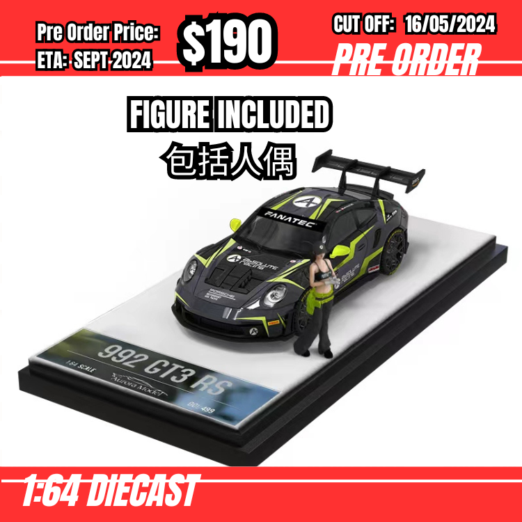 PO-$190 * Time Micro * 1:64 992 GT3 RS Absolute Racing w/figure [OD08/05]