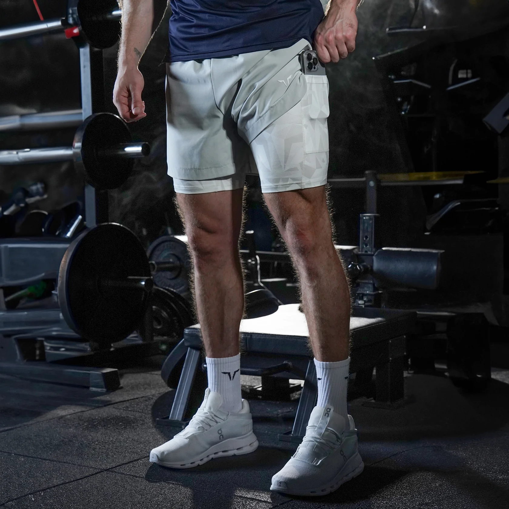 SQUATWOLF  高機能 Limitless 二合一 7 吋短褲（灰色）