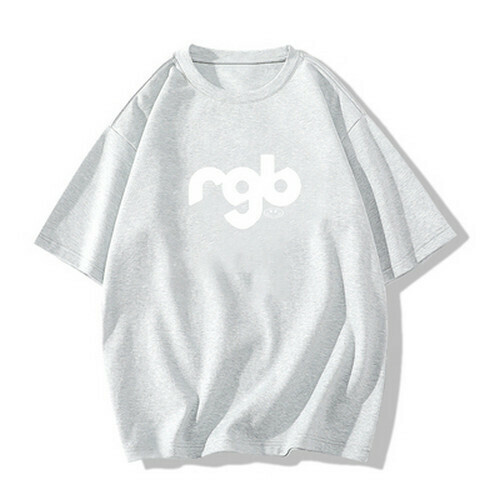 Hot selling short-sleeved T-shirt [white floral gray] [XS-2XL size] (please contact customer service to confirm the delivery size after placing the order)