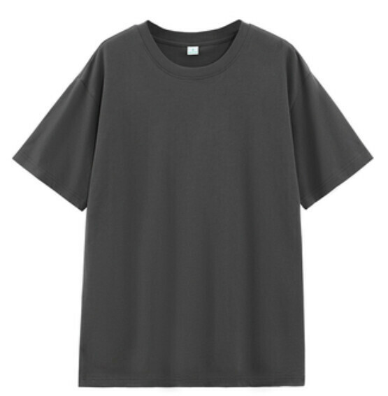 Short sleeve solid color T-shirt (dark gray [heavy 260g] S-4XL contact customer service to confirm the shipping size after placing an order)