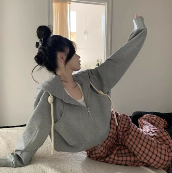 熱賣慵懶風女衛衣（灰色均碼）