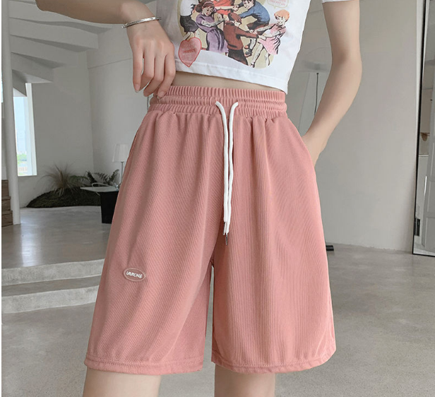 熱賣女夏季薄款冰絲短褲(粉色)(尺碼:小碼【80-120磅】/大碼【120-160磅】)(下單後聯絡客服確認發貨尺碼)