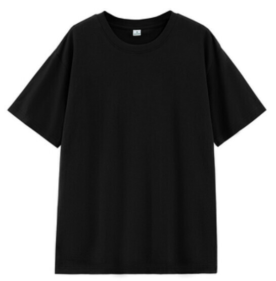 Short sleeve solid color T-shirt (black [heavy 260g] S-4XL contact customer service to confirm the shipping size after placing an order)