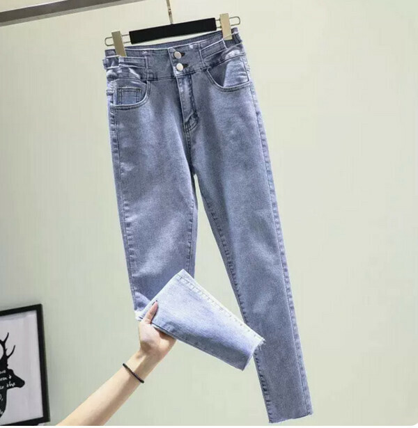 Women's Clothing - 1556 Jeans # Single Piece (Gray) (M-4XL Size) (Contact customer service to confirm size after placing an order) 