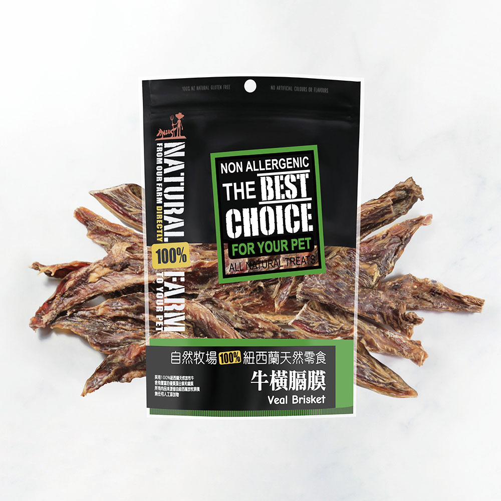 天然寵物零食．牛橫膈膜