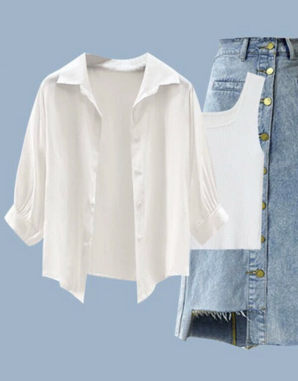 Skinny Sunscreen Shirt#Single Piece (White) (M-4XL) (Contact customer service to confirm size after placing an order) 