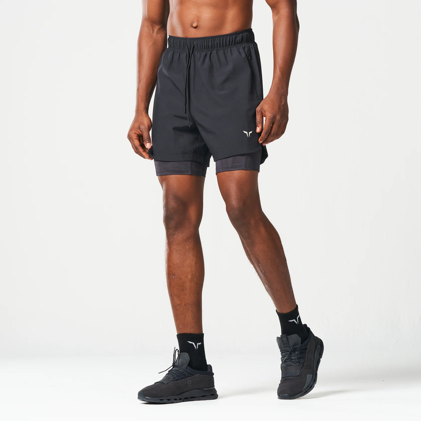 Limitless 二合一 7 吋短褲（黑色）