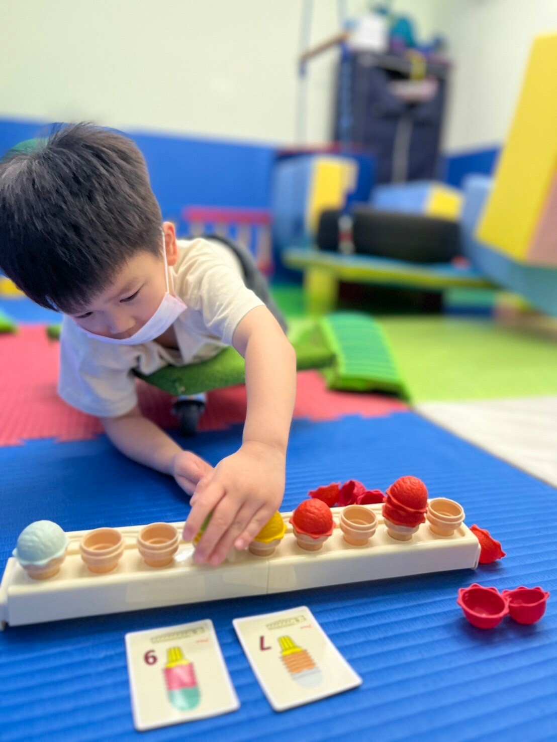 沐光嬰幼兒潛能工坊，數字加減冰淇淋學習數學認知