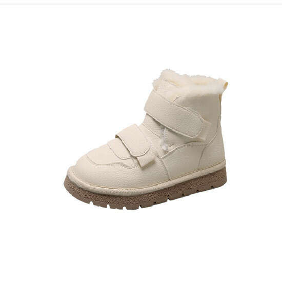 Hot selling thickened cotton boots [off-white] [size 35-40] (please contact customer service to confirm the delivery size after placing the order)