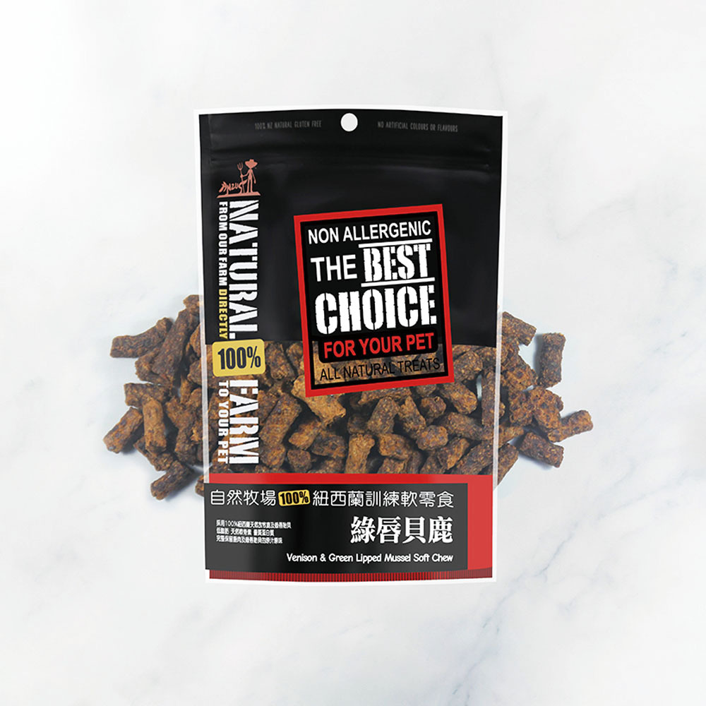 寵物肉片軟零食．綠唇貝鹿