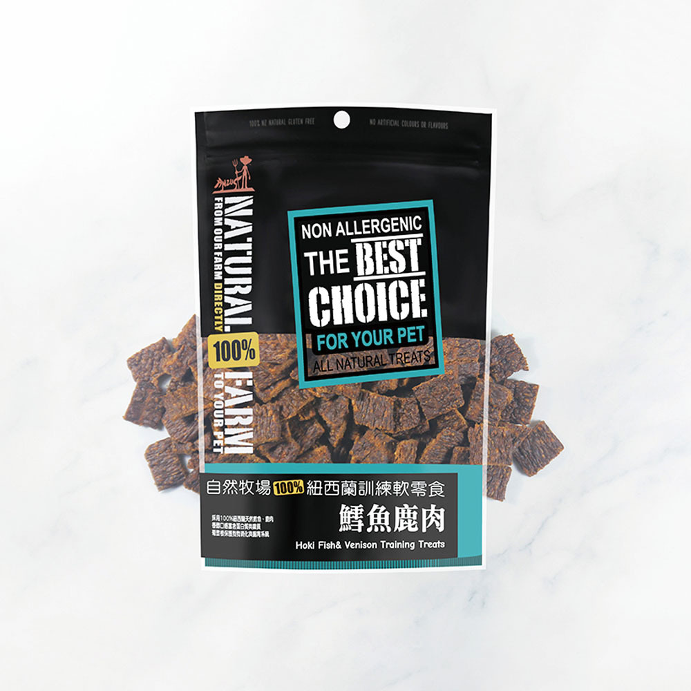 寵物肉片軟零食．鱈魚鹿肉