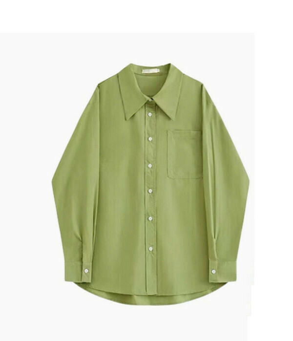 Women's Shirt - #單件 (Green) (M-4XL) (Contact customer service to confirm size after placing an order) 