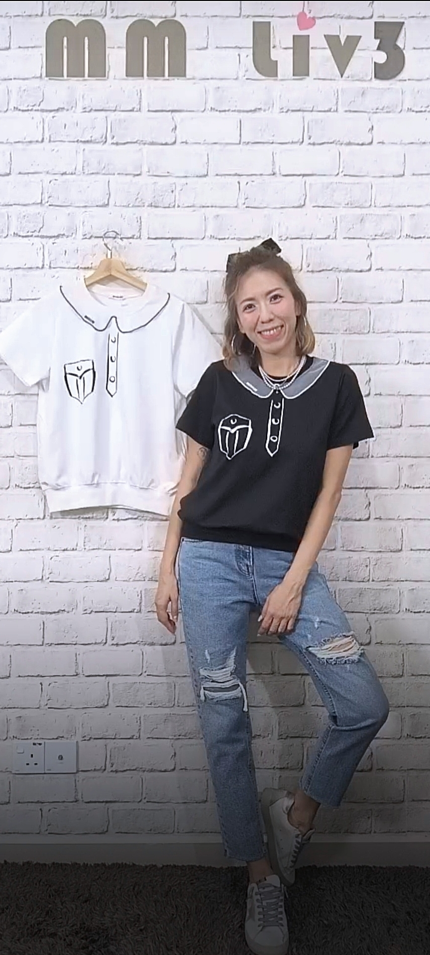 2537 RM219 🇰🇷Made in Korea ▶️韓國 畫口袋 領釦子上衣 👉B:104cm👈