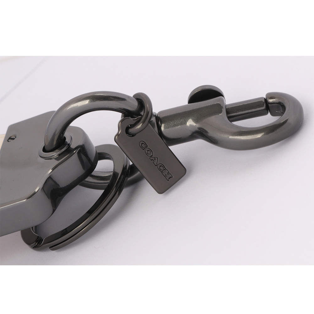 【COACH】Loop 素面小牛皮吊飾/鑰匙圈(白色) CJ752 QBCHK