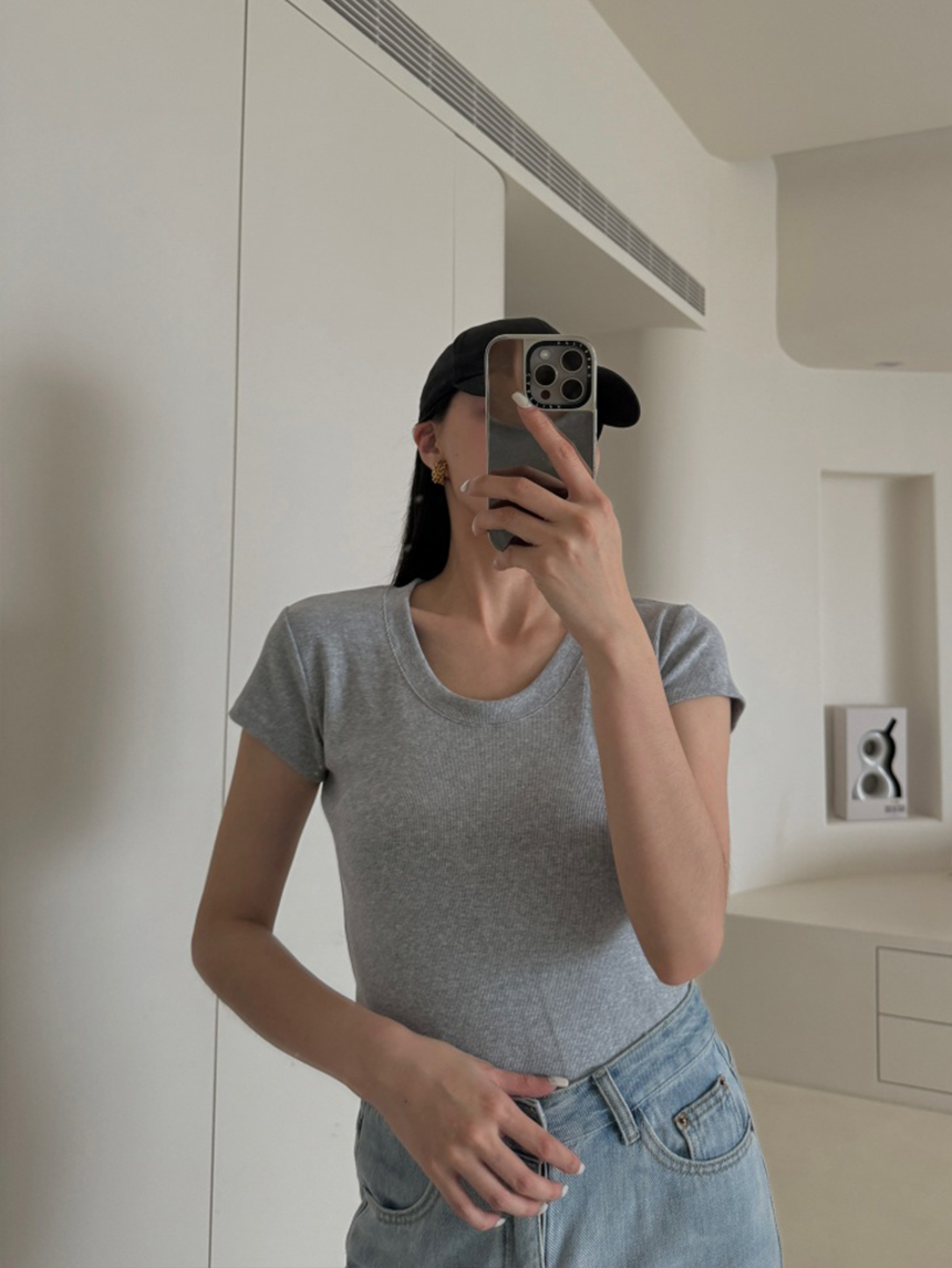 螺紋純棉修身上衣*4色