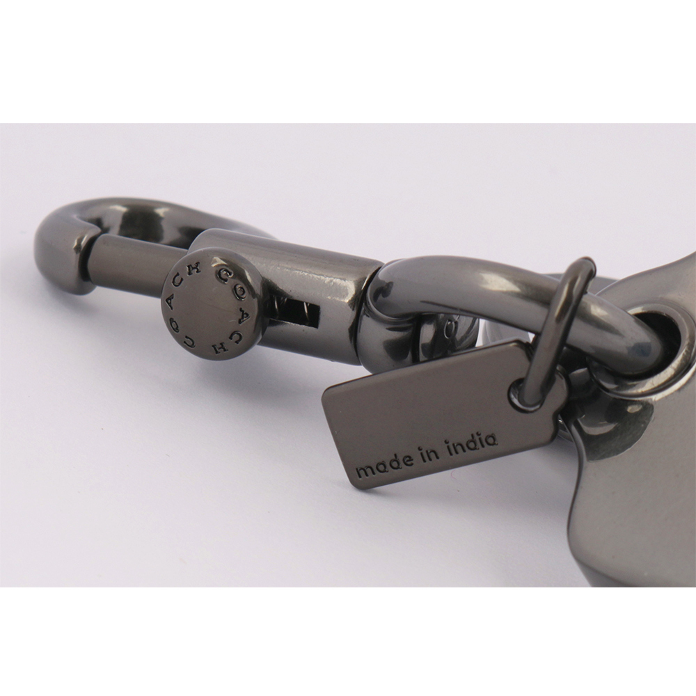 【COACH】Loop 素面小牛皮吊飾/鑰匙圈(鴉藍色) CJ752 QBN2W