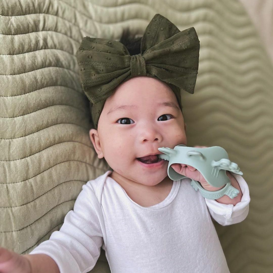 精緻彌月/生日禮盒【翹尾小虎】-韓國MAMA's TEM美型固齒器奶嘴