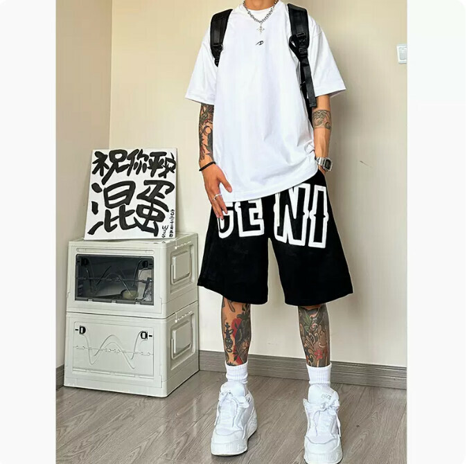 爆款休閒短褲（黑色M-5XL）（下單后聯繫客服確認發貨尺碼）