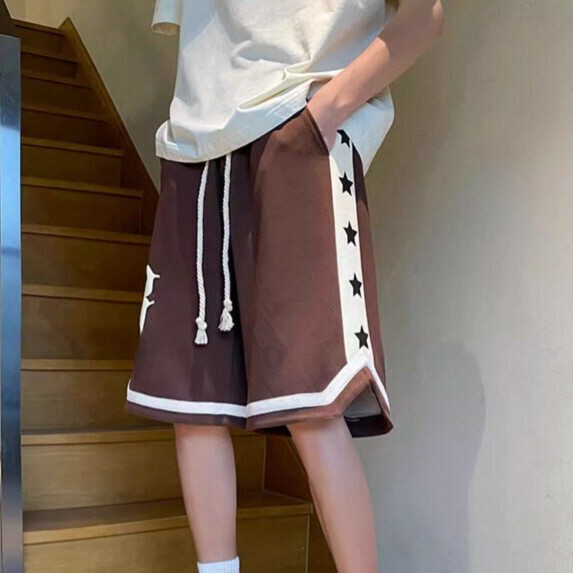 熱推印花短褲男夏季（棕色【M_5XL碼】（下單後聯繫客服確認發貨尺碼）