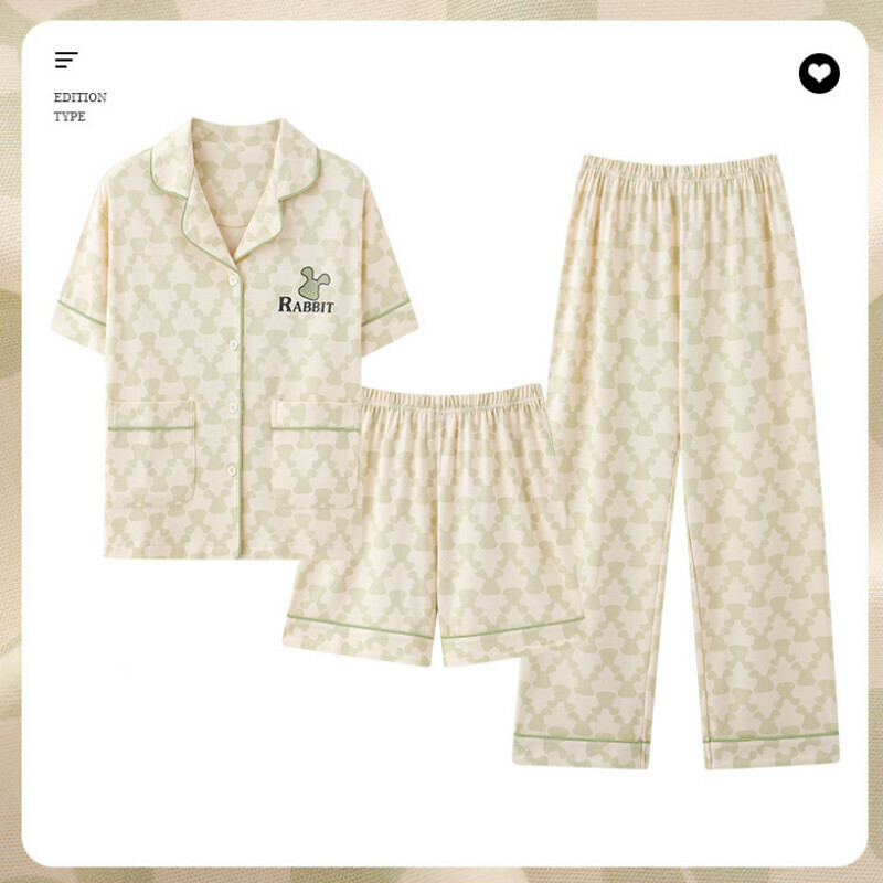 新款睡衣三件套套裝【M-XXL碼 AM-38335】【下單后聯絡客服確認發貨尺碼 】