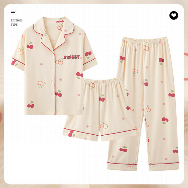 新款睡衣三件套套裝【M-XXL碼 AM-38329】【下單后聯絡客服確認發貨尺碼 】