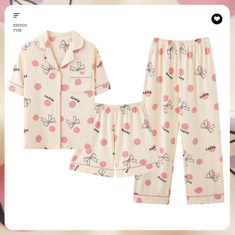 新款睡衣三件套套裝【M-XXL碼 AM-38331】【下單后聯絡客服確認發貨尺碼 】