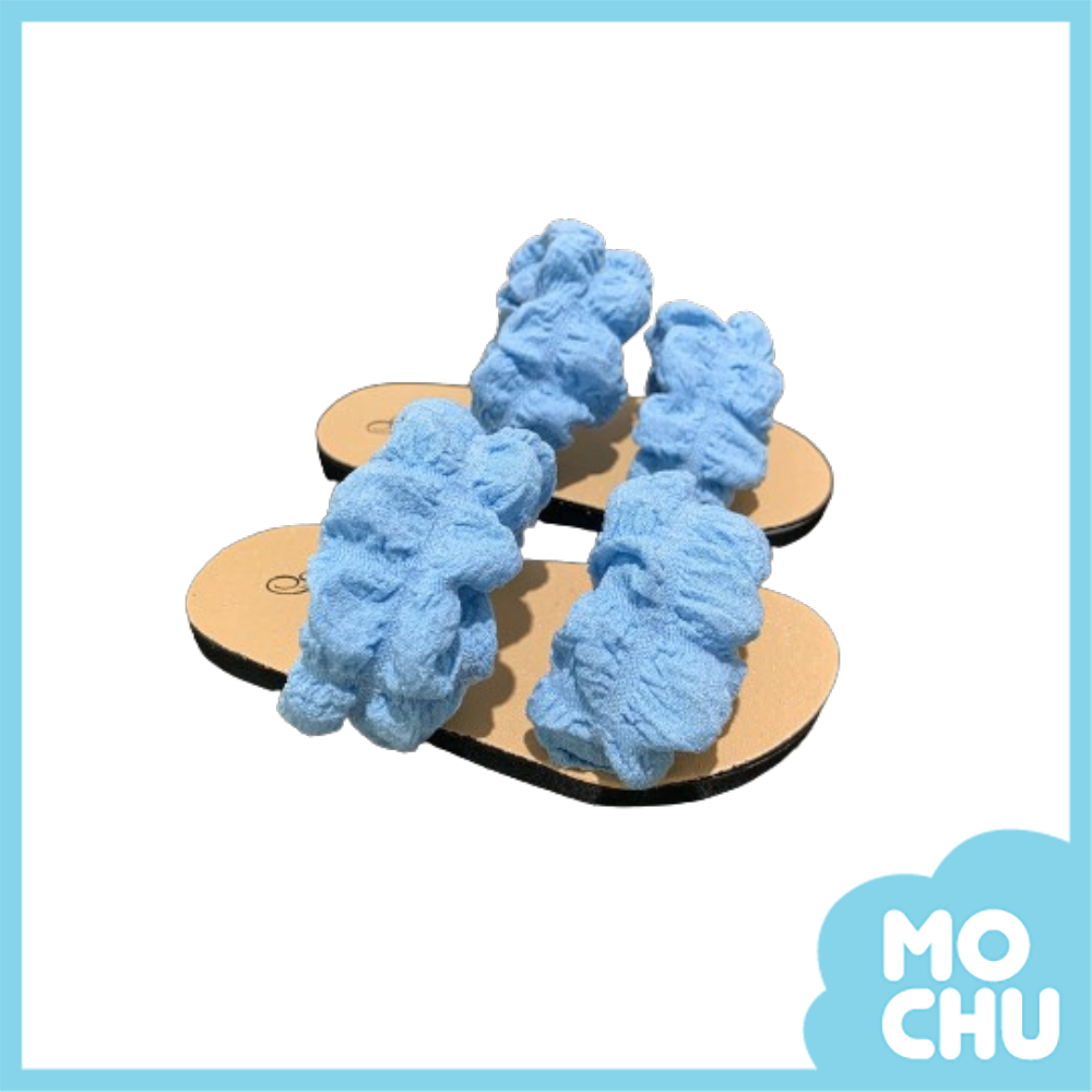 雙條雲朵棉花糖兒童拖鞋(三色)