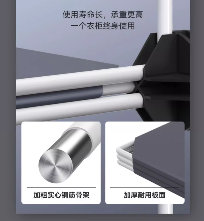 麥田簡易衣櫃 (6門3格1掛, 3.8kg)