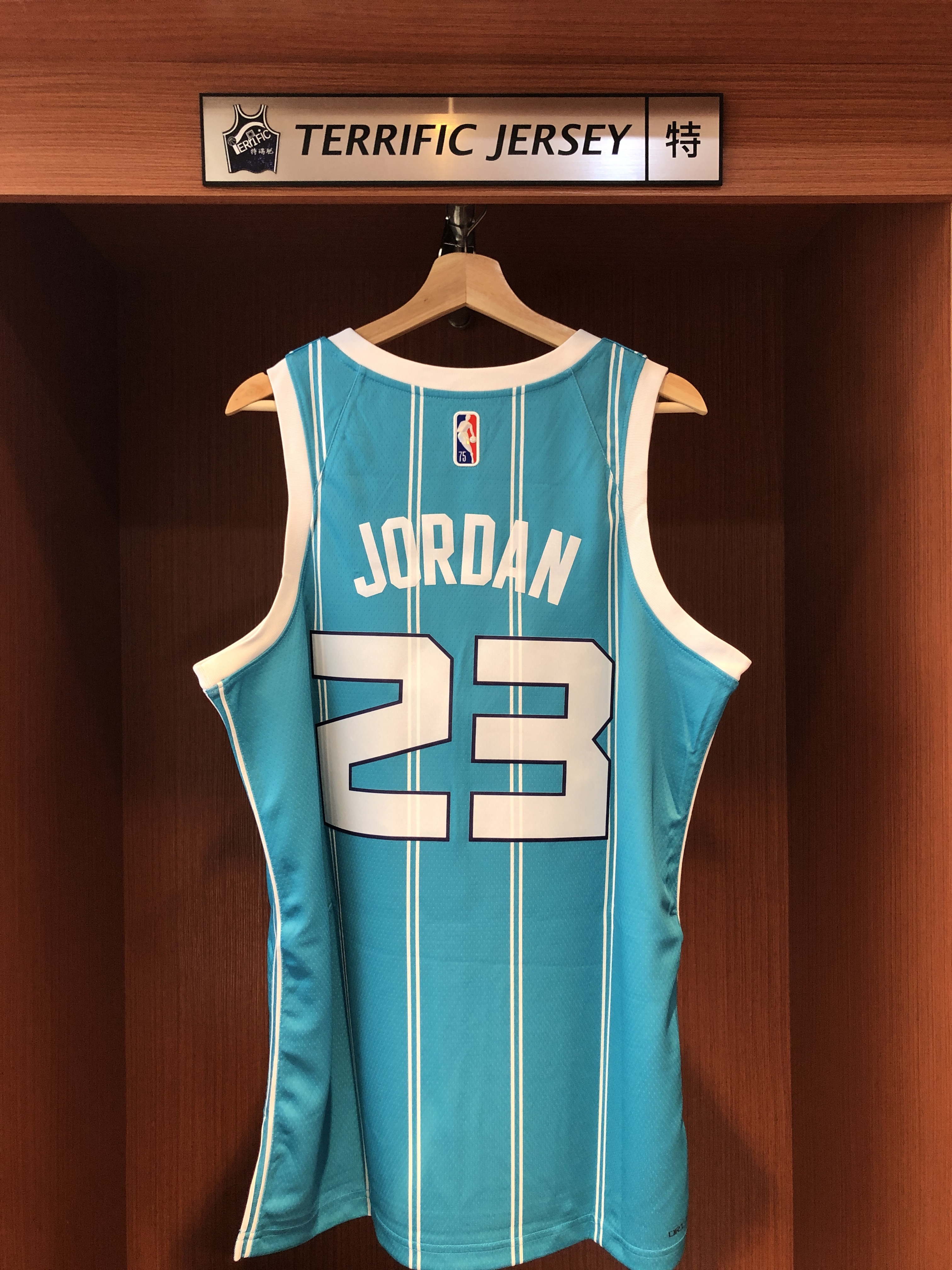 NBA球衣 Michael Jordan 夏洛特黃蜂 湖水綠 75周年 鑽石標 Icon Jordan Swingman 球迷版 熱轉印 全新