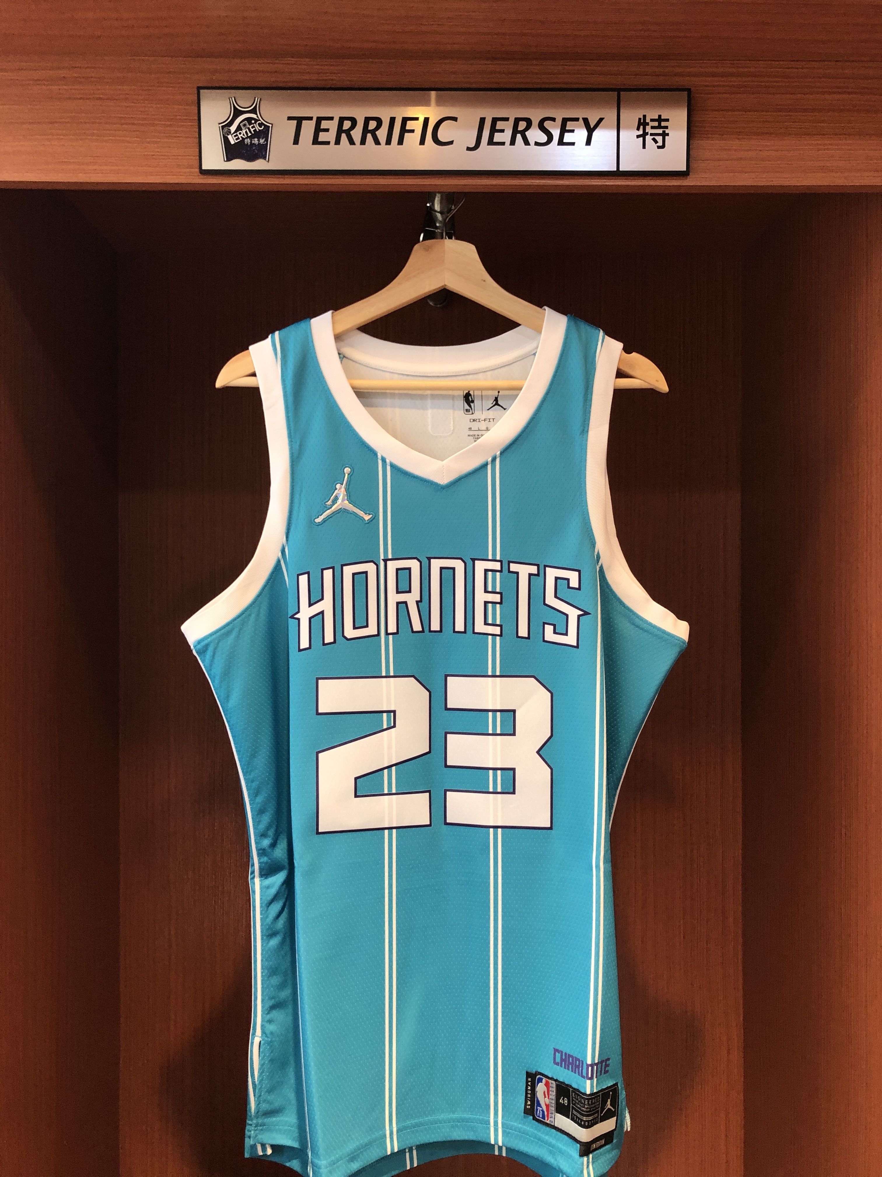 NBA球衣 Michael Jordan 夏洛特黃蜂 湖水綠 75周年 鑽石標 Icon Jordan Swingman 球迷版 熱轉印 全新