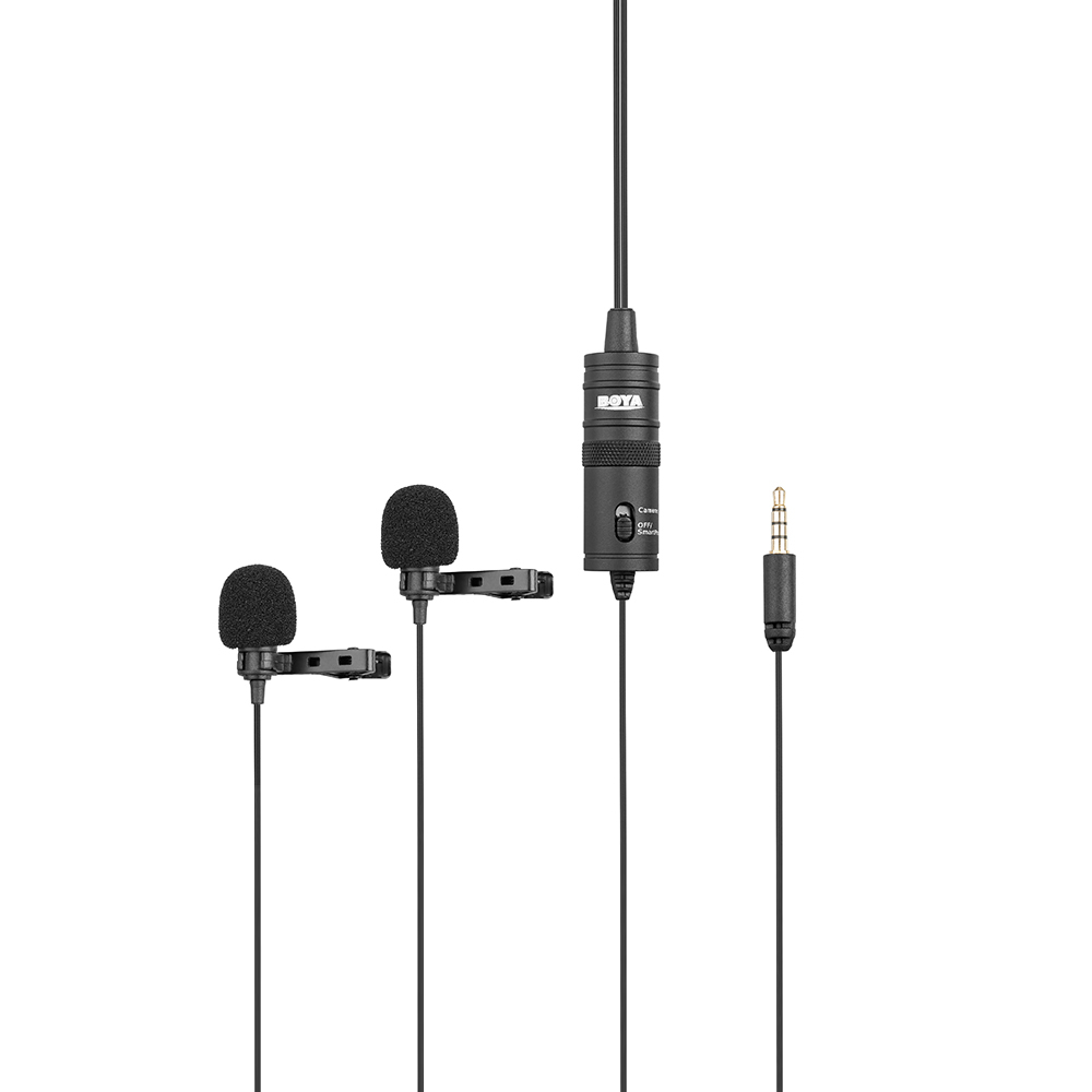 BOYA 博雅 BY-M1DM 雙麥頭全向型領夾麥克風 (東城代理公司貨)