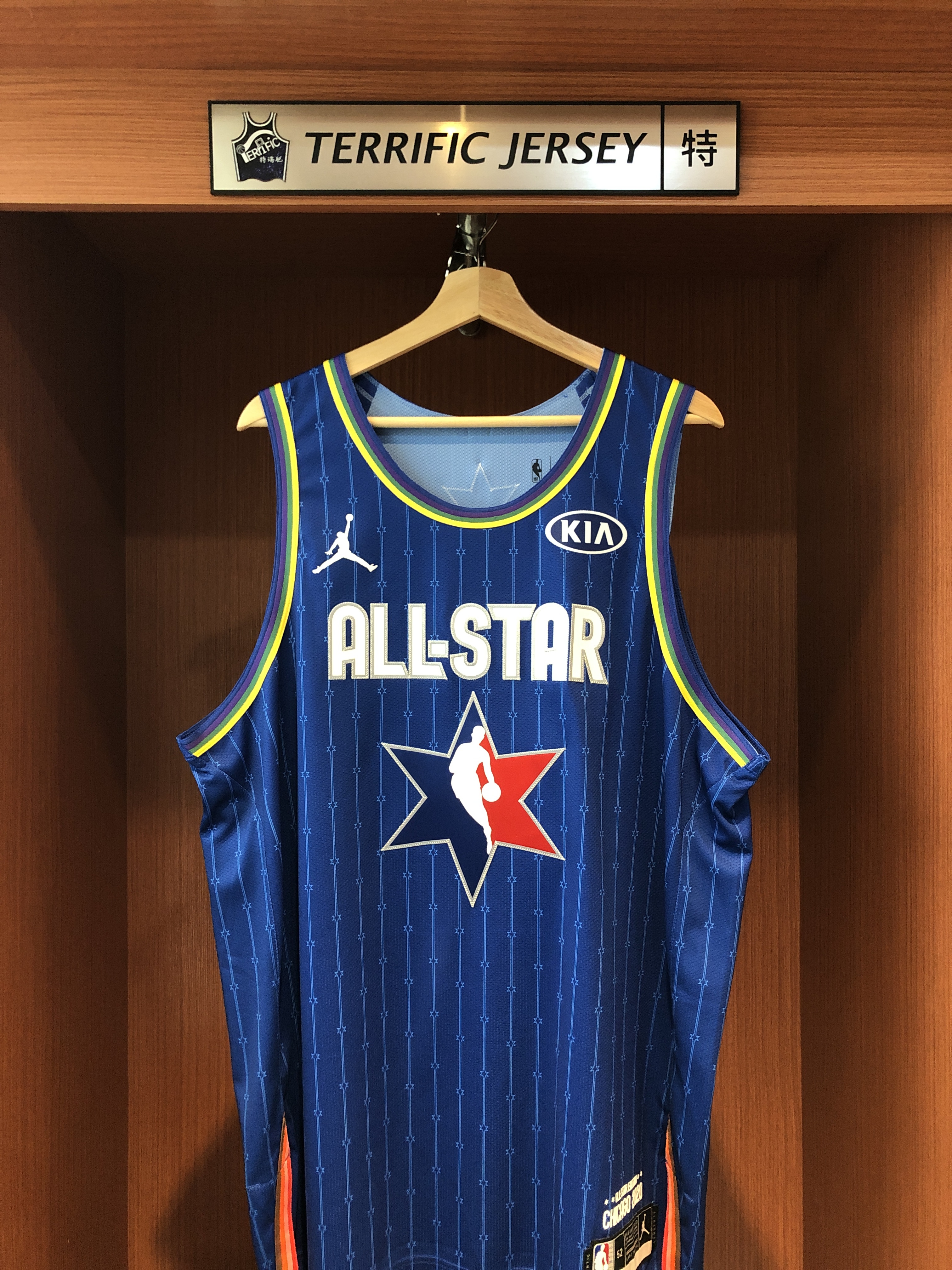 NBA球衣 Lebron James 19-20明星賽藍 All Star Jordan Authentic 球員版 隊名電繡 名字熱轉印 含贊助商標 全新