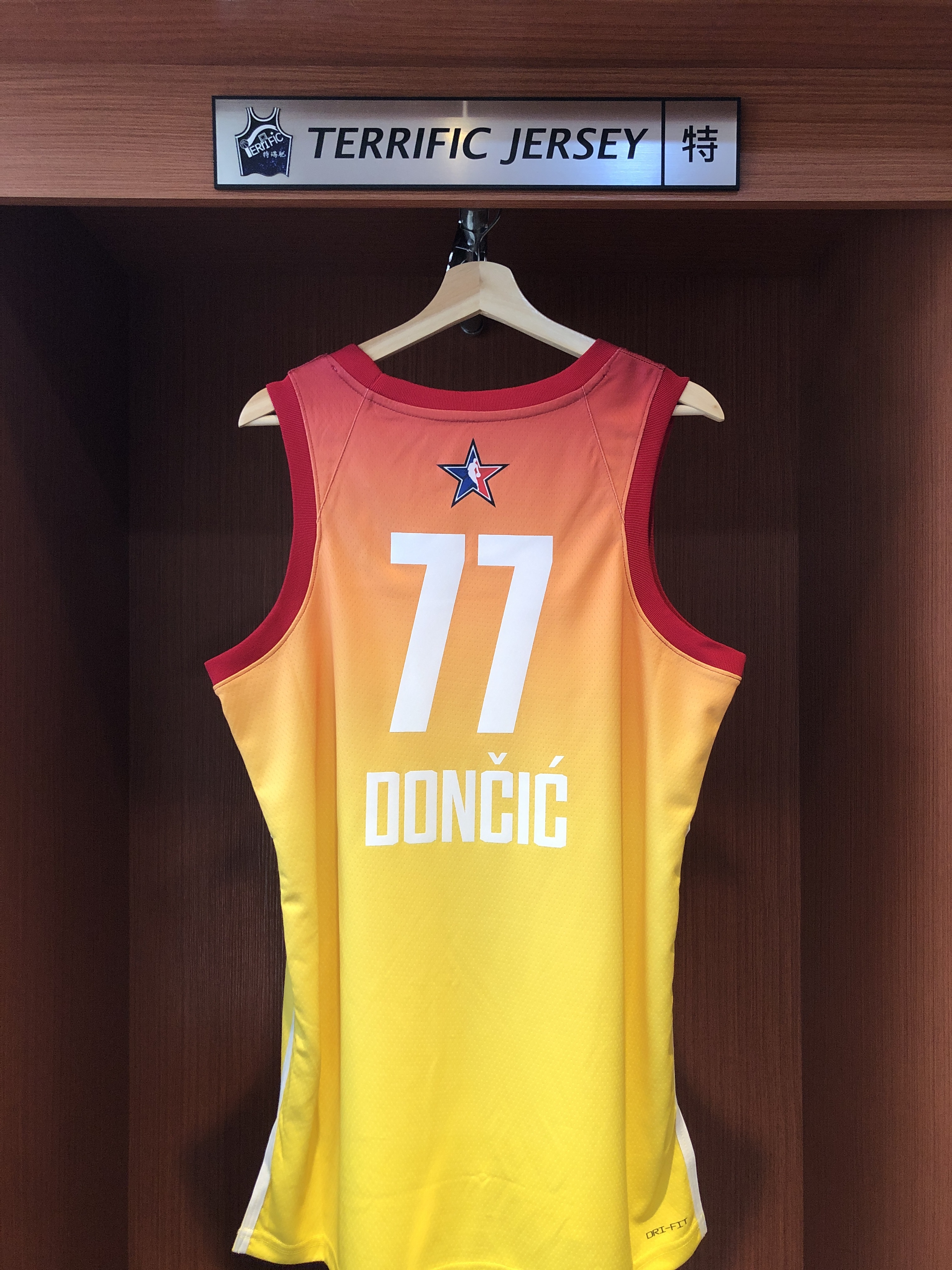 NBA球衣 Luka Doncic 22-23 明星賽 橘黃 All Star Jordan Swingman 球迷版 熱轉印 全新