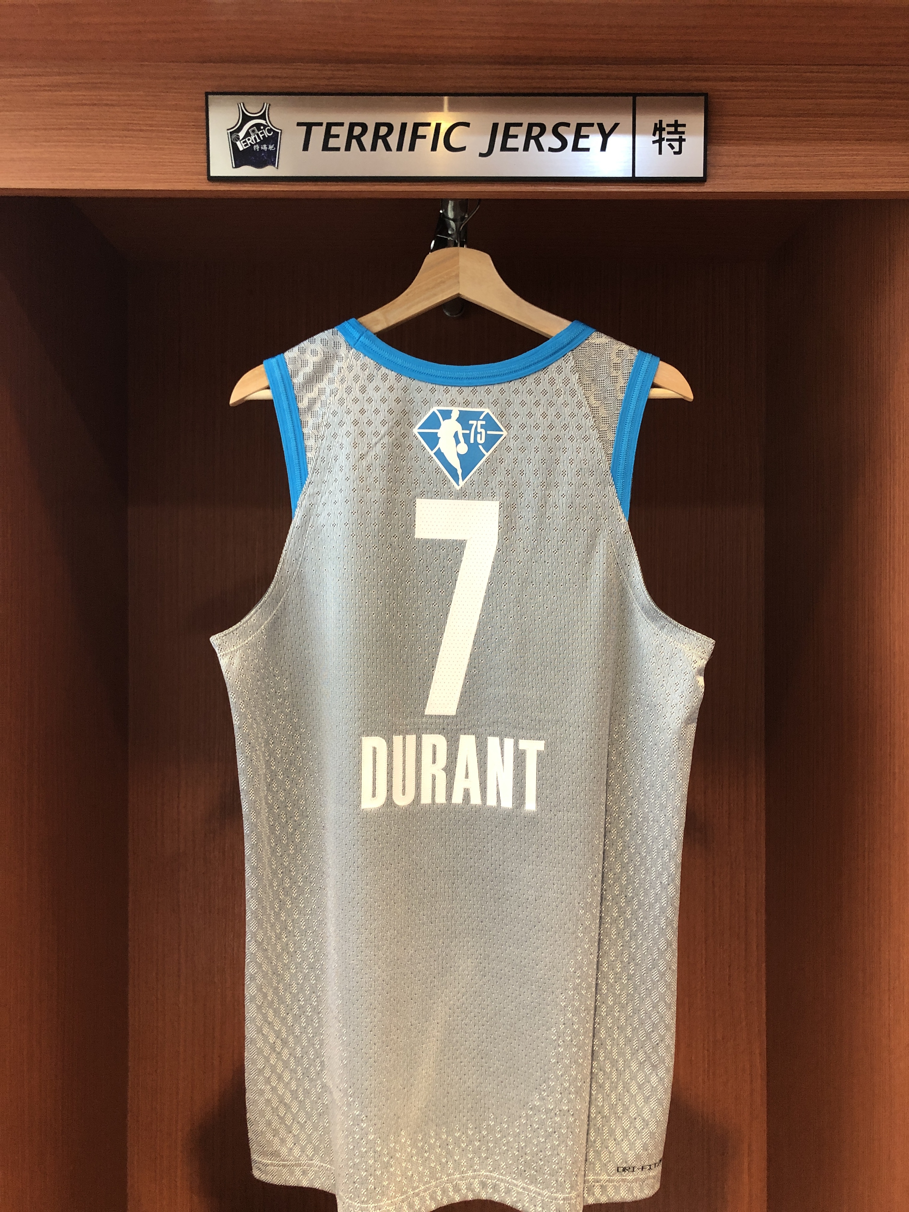 NBA球衣 Kevin Durant 21-22 明星賽 灰 75周年 鑽石標 All Star Jordan Authentic 球員版 電繡 全新