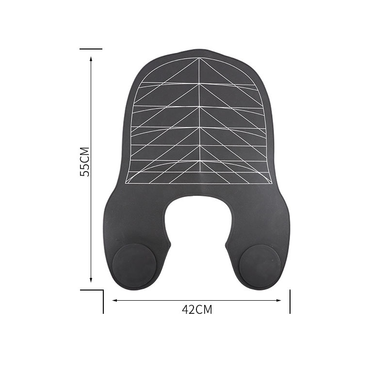黑色白條紋染燙墊