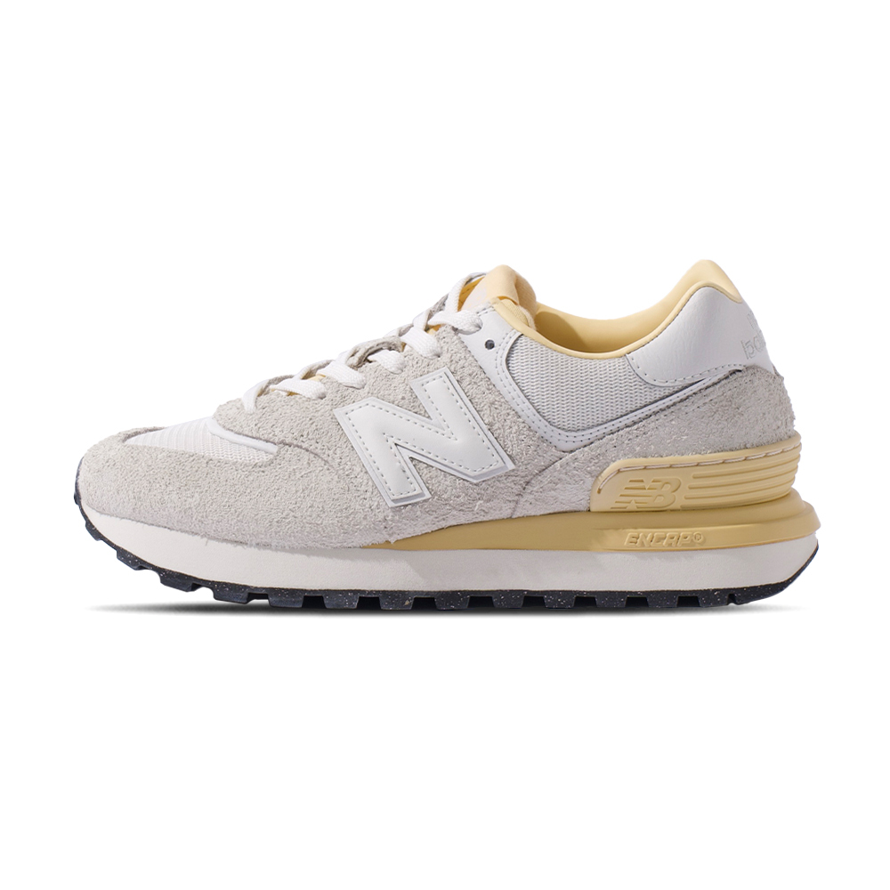 New Balance NB 574 男鞋 女鞋 灰鵝黃 麂皮 經典 網布 休閒鞋 U574LGWM