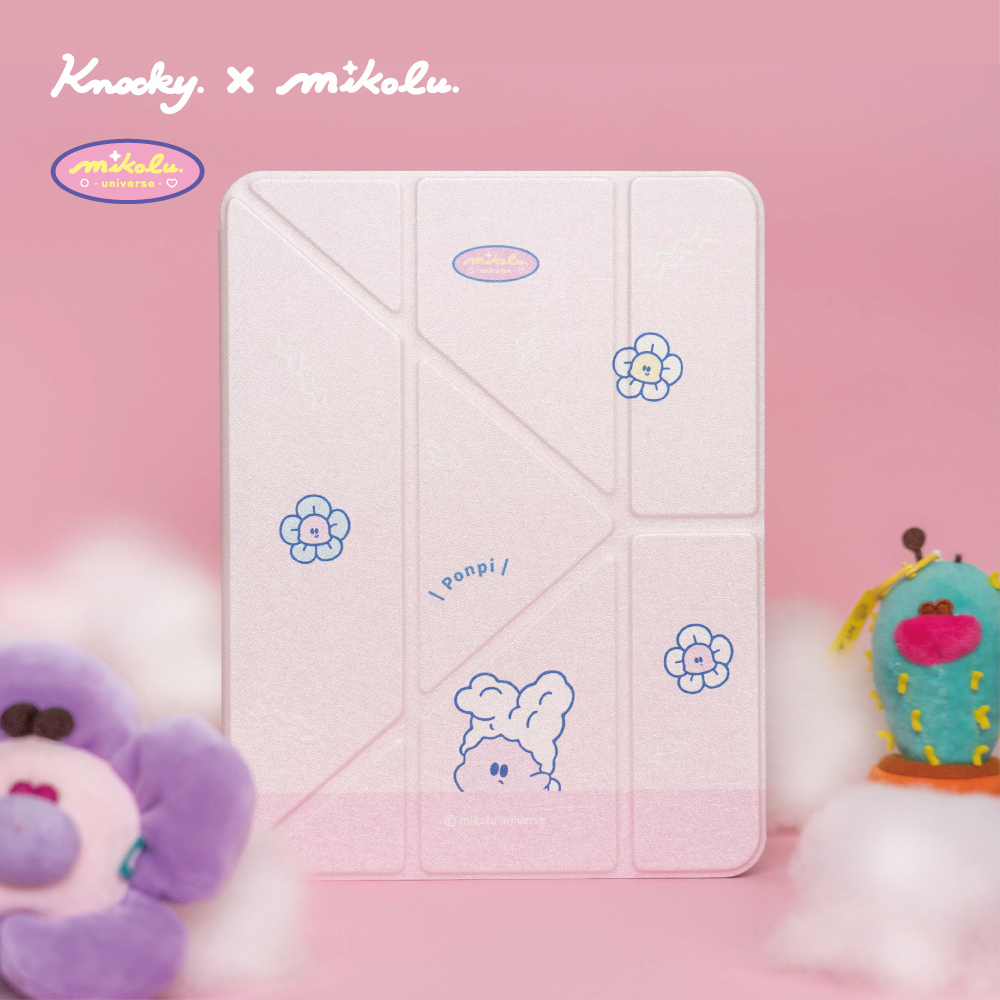 【Knocky x 蜜可魯】『mikolu胖皮』iPad Air/Pro 平板保護殼 (多折式/右側筆槽)