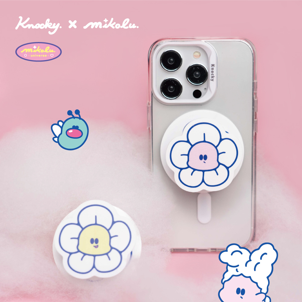 【Knocky x 蜜可魯】『emoji flower』磁吸手機氣囊支架 支援MagSafe（送引磁片）