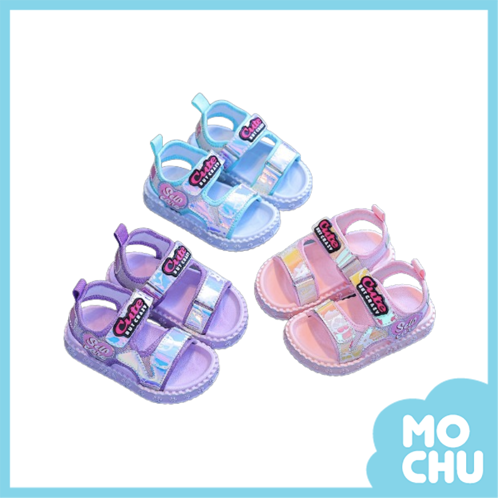 cute雷射貼布透氣涼鞋(三色)