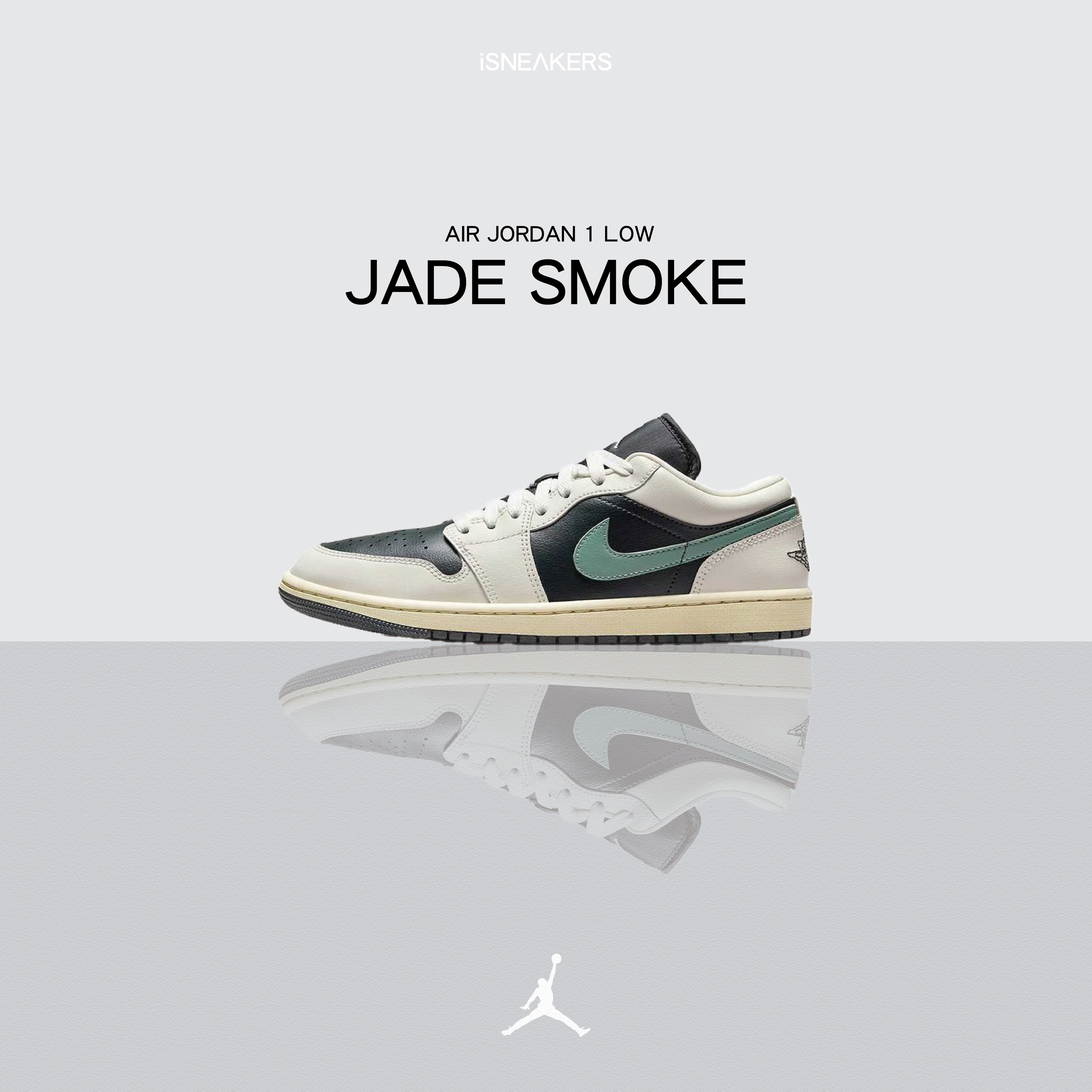 iSNEAKERS｜Air Jordan 1 Low "Jade Smoke" 煙燻翡翠 女款男段 DC0774-001