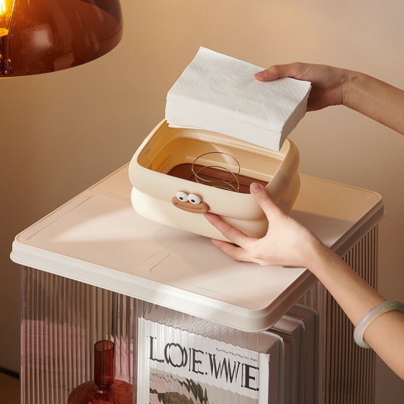 《4156》大嘴創意奶油風質感面紙盒