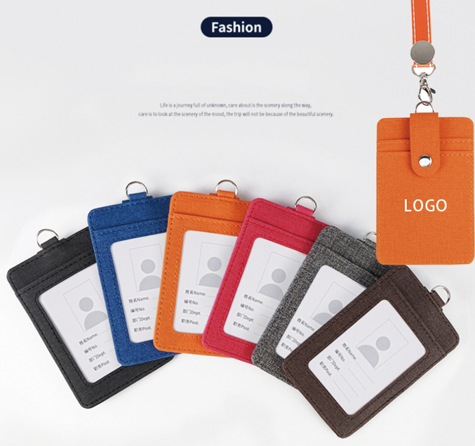 訂制麻布紋pu革卡套 升級送全彩LOGO PU4986L